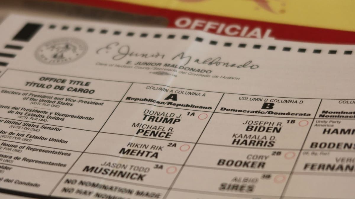 2020 New Jersey ballot